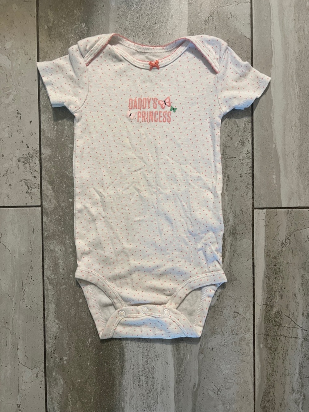 Carter's White and Pink 'Daddy's Princess' One-Piece Bodysuit